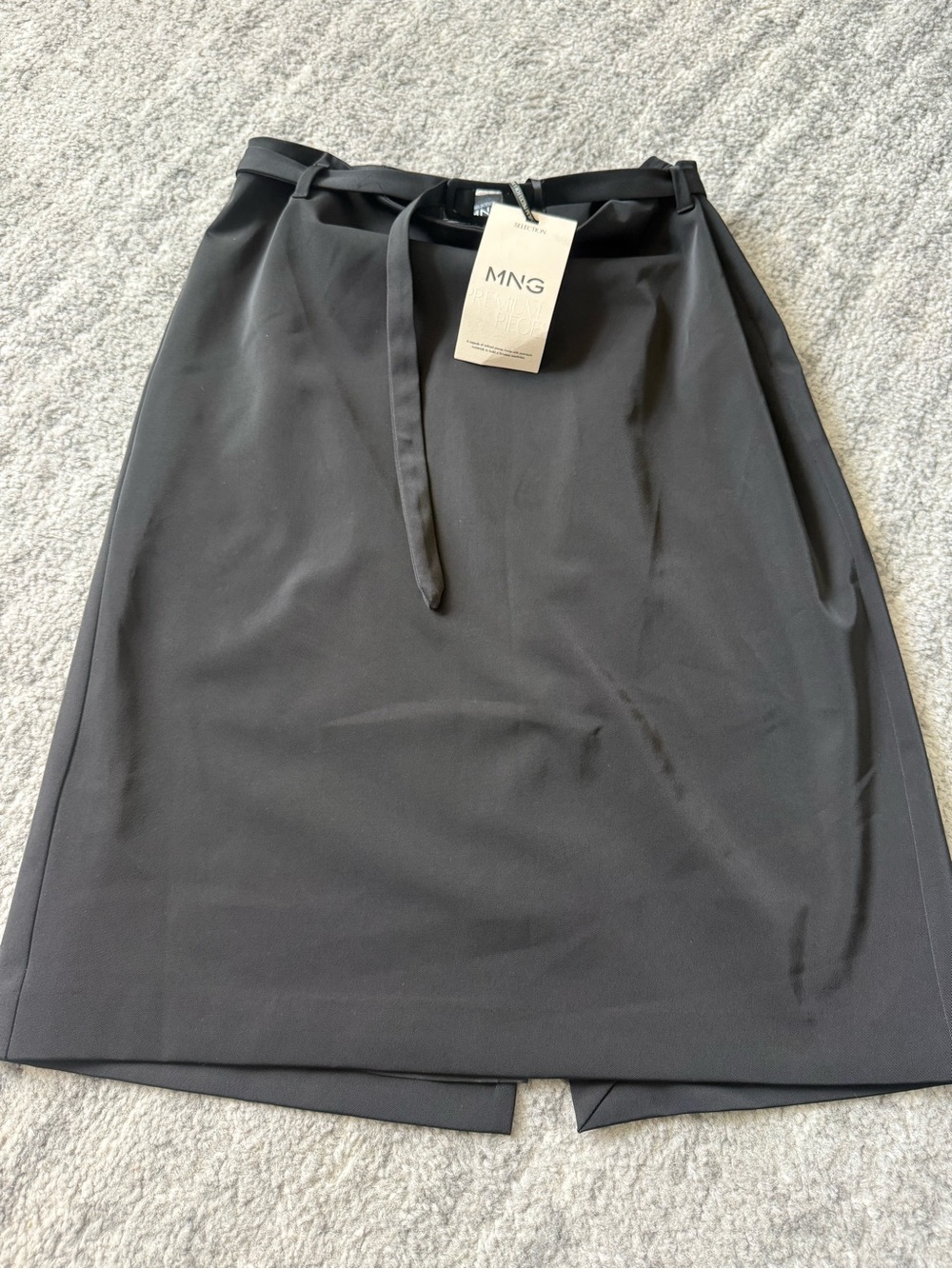 Mango Pencil Belt Midi Skirt